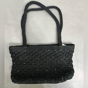 The SAK sequin Black Crochet bag